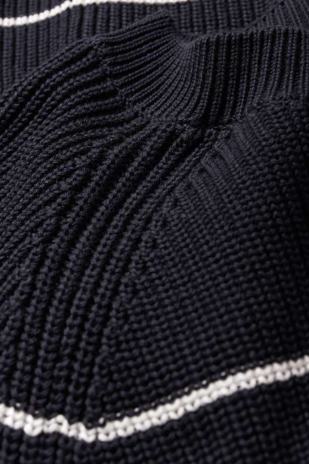 Mujer - Jersey - de canalé - de rayas - azul oscuro