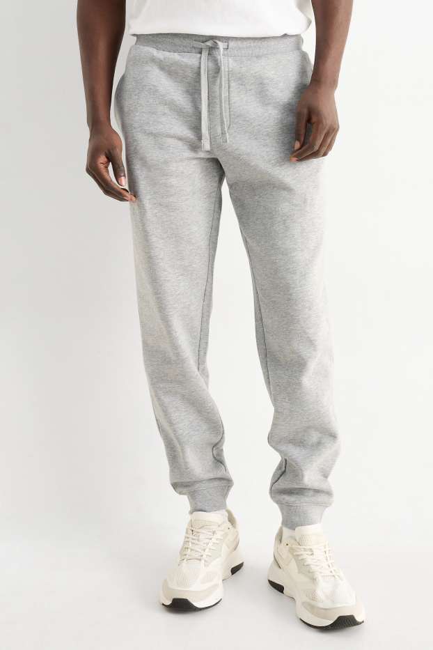 Bărbați - Pantaloni de trening - gri deschis melanj