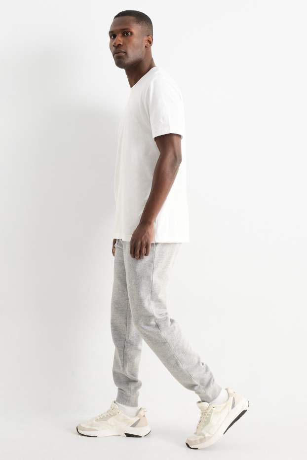 Bărbați - Pantaloni de trening - gri deschis melanj