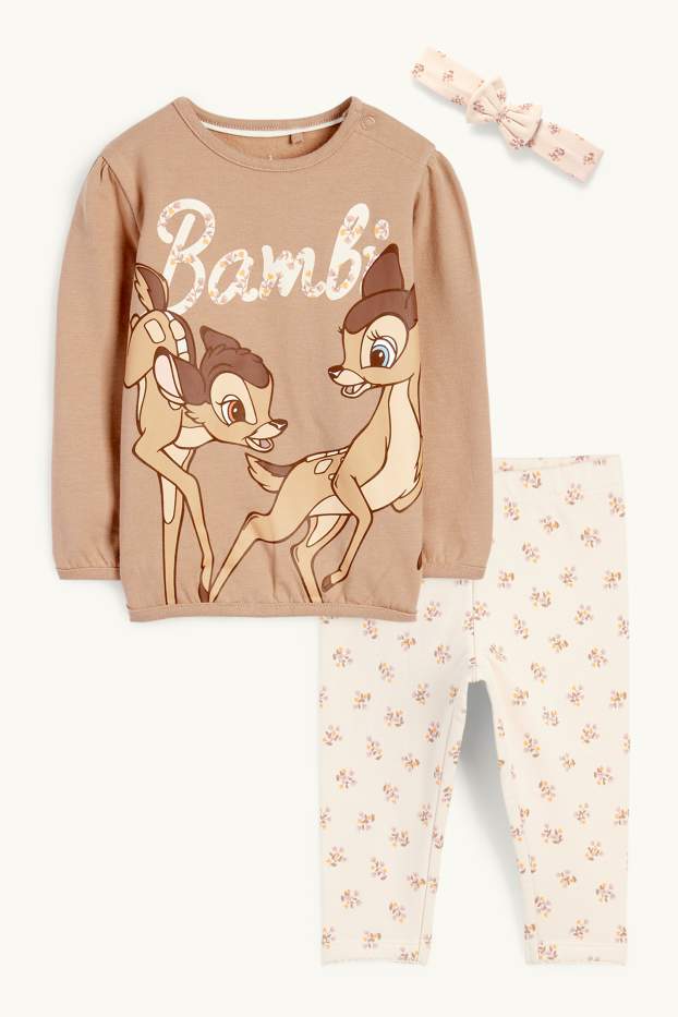 Baby Mädchen - Bambi - Baby-Outfit - 3 teilig - braun