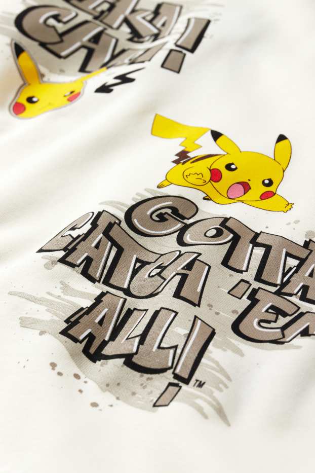 Bambini - Pokémon - Pikachu - felpa - bianco crema