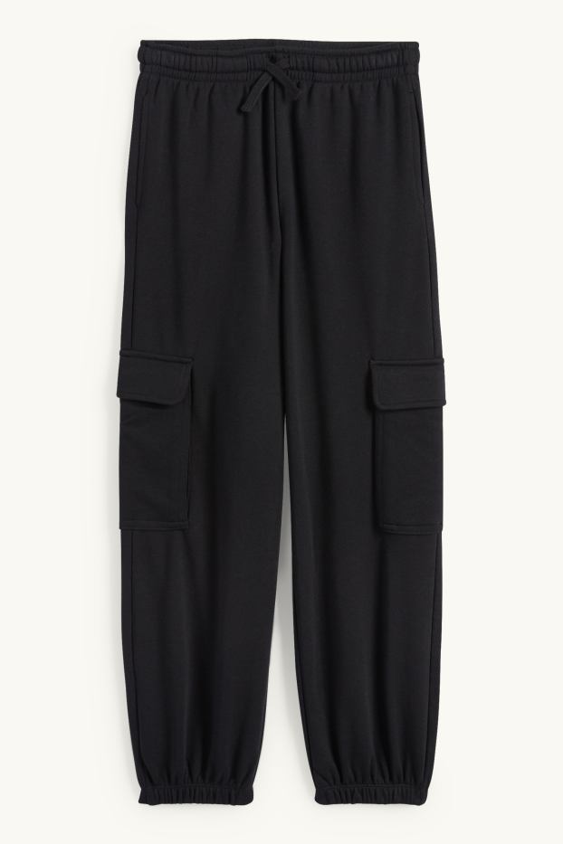 Enfants filles - Pantalon de jogging cargo - noir