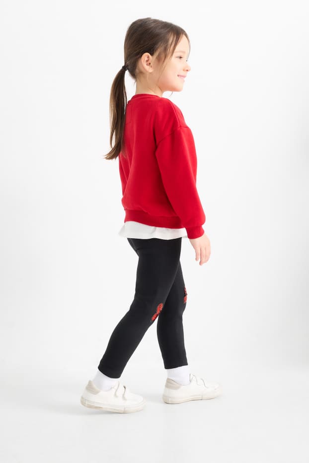 Kinder Mädchen - Minnie Maus - Thermoleggings - schwarz