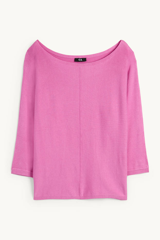 Femmes - Pull en maille fine - rose