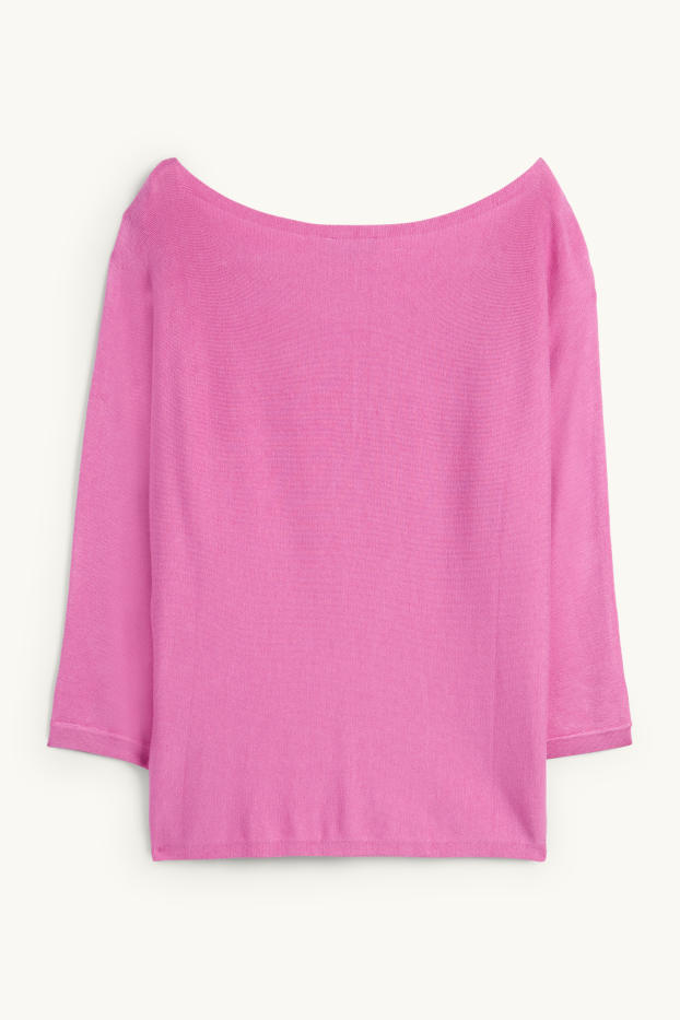 Femmes - Pull en maille fine - rose