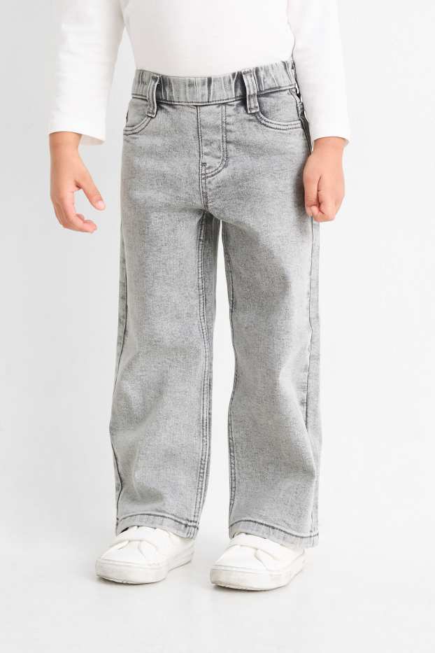 Bambine - Jeans a gamba larga - jeans grigio chiaro