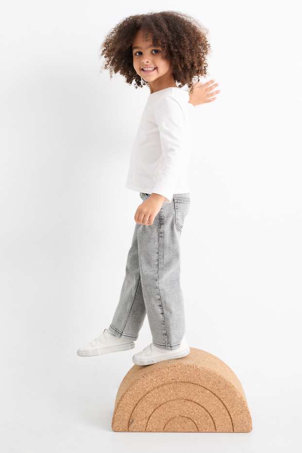 Bambine - Jeans a gamba larga - jeans grigio chiaro