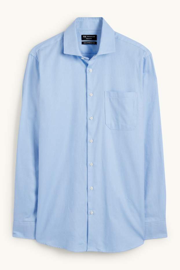 Home - Camisa formal - regular fit - cutaway - fàcil de planxar - blau clar
