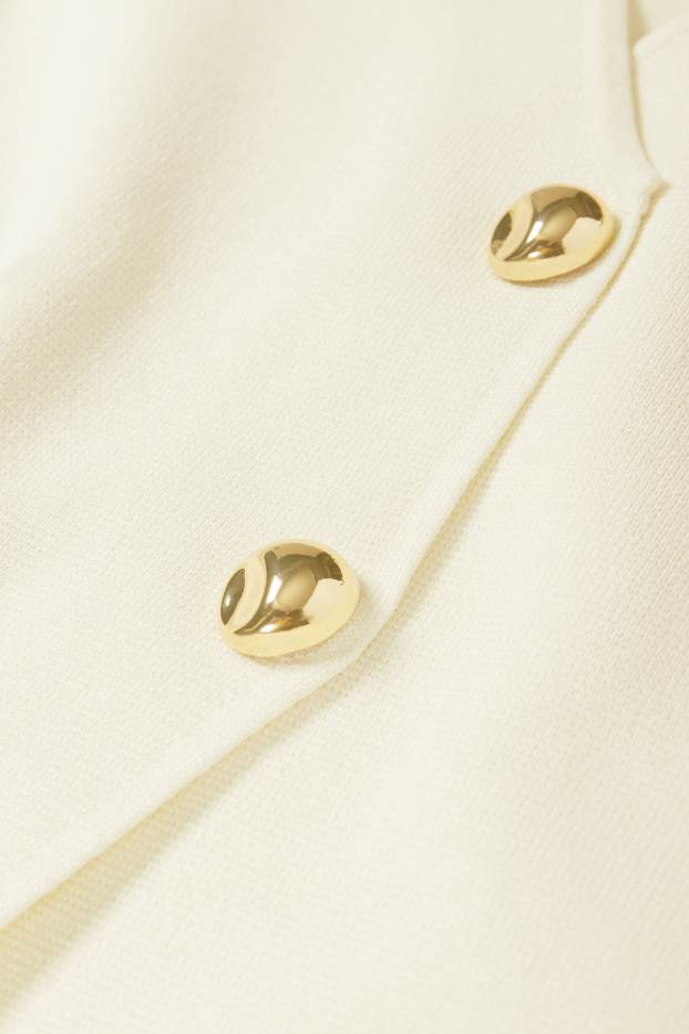 Femei - Vestă din tricot - alb-crem