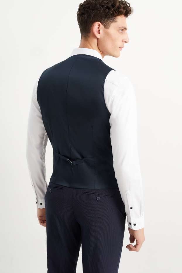 Uomo - Gilè coordinabile - slim fit - Flex - LYCRA® - Mix & Match - blu scuro