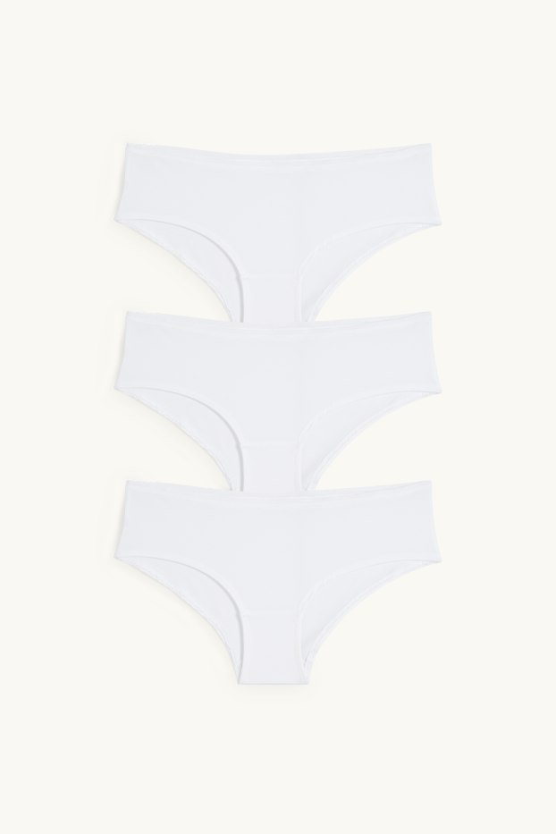 Damen - Multipack 3er - Hipster - cremeweiss