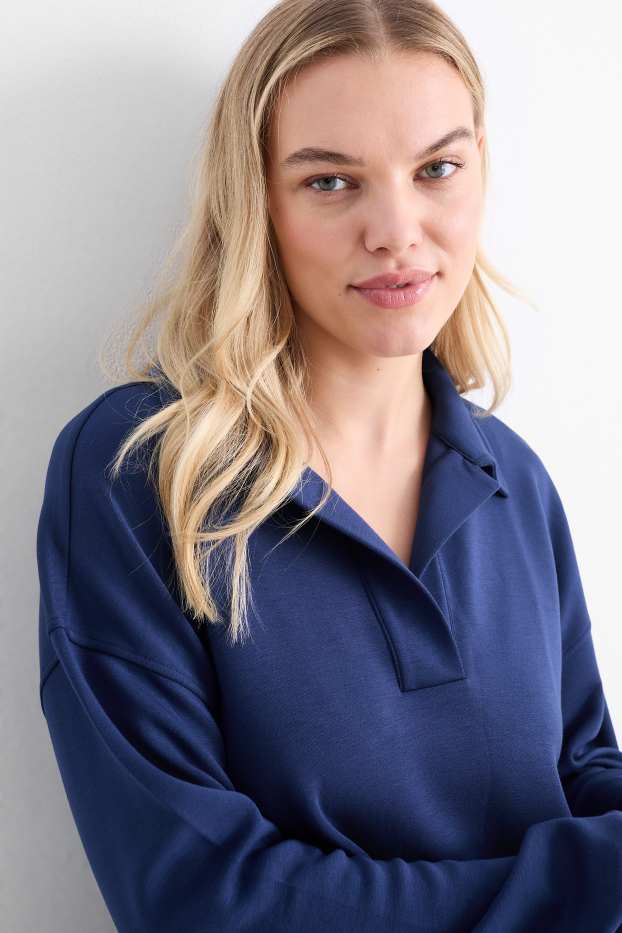 Kobiety - Bluza typu basic - ciemnoniebieski