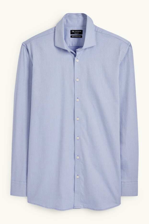Home - Camisa formal - regular fit - cutaway - fàcil de planxar - blau clar