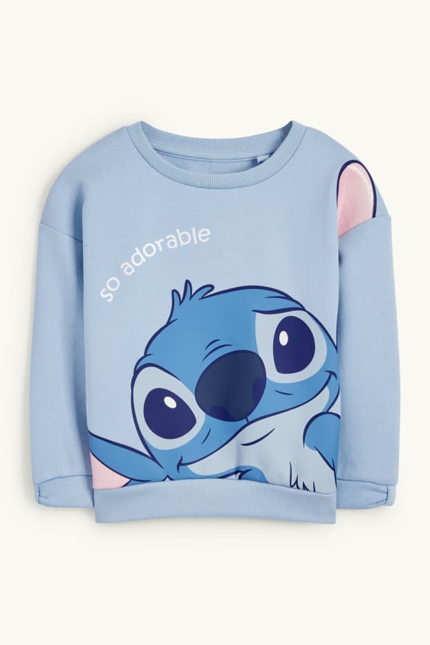 Enfants filles - Lilo & Stitch - sweat - bleu clair