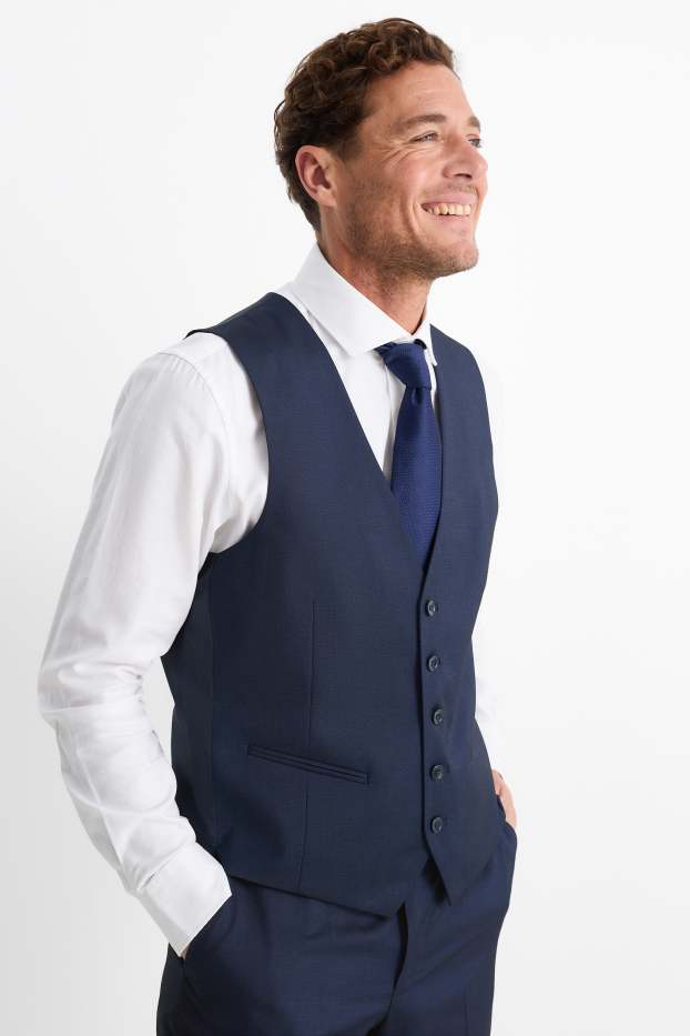 Home - Vestit amb corbata - regular fit - 4 peces - blau fosc