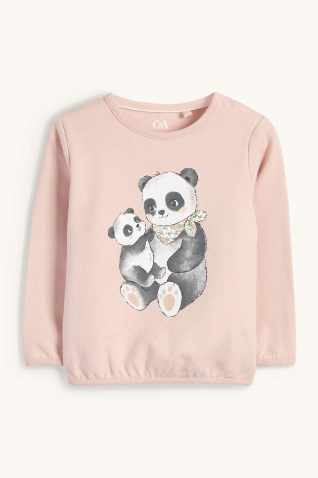 Bébés filles - Panda - sweat bébé - rose