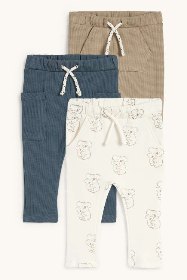 Nadó nen - Paquet de 3 - coala - pantalons de xandall per a nadó - caqui