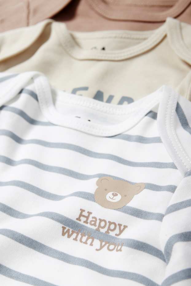 Unisex - Paquet de 3 - ossets - bodi per a nadó - beix clar