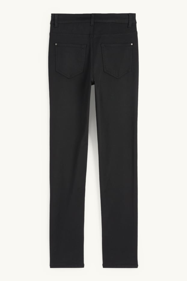 Dona - Pantalons de tela - high waist - slim fit - negre