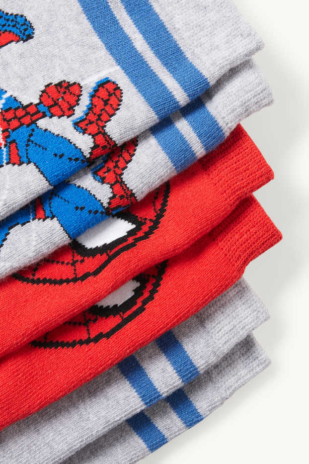 Kinder Jungen - Multipack 3er - Spider-Man - warme Socken mit Motiv - blau