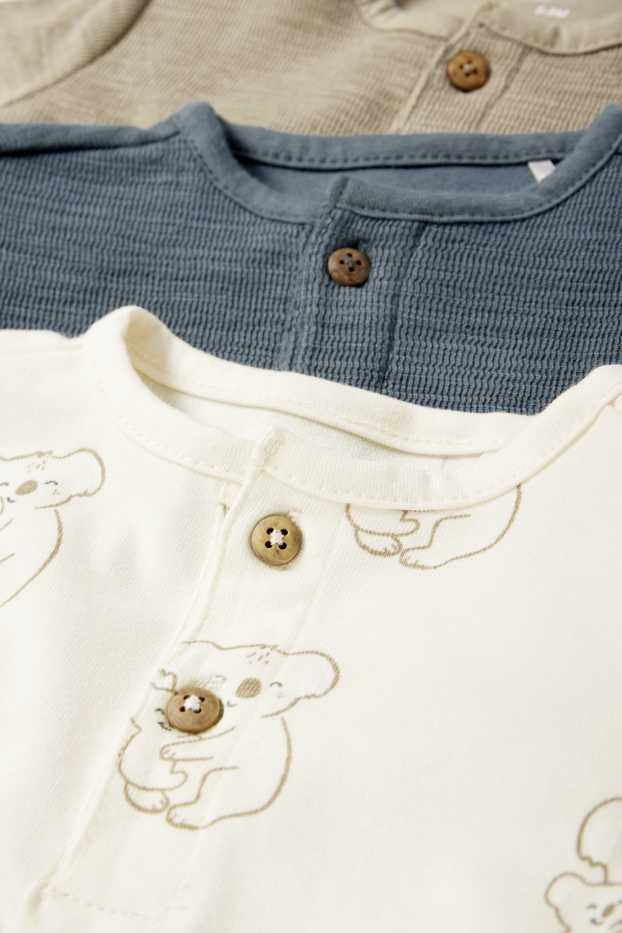 Baby: jongens - Set van 3 - koala - babylongsleeve - wit