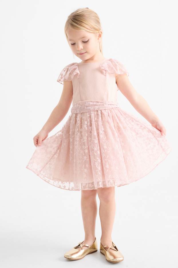 Bambine - Vestito - a fiori - rosa