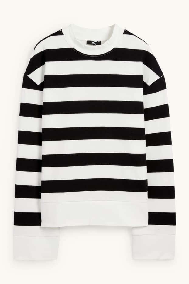 Dona - Dessuadora - de ratlles - negre/blanc