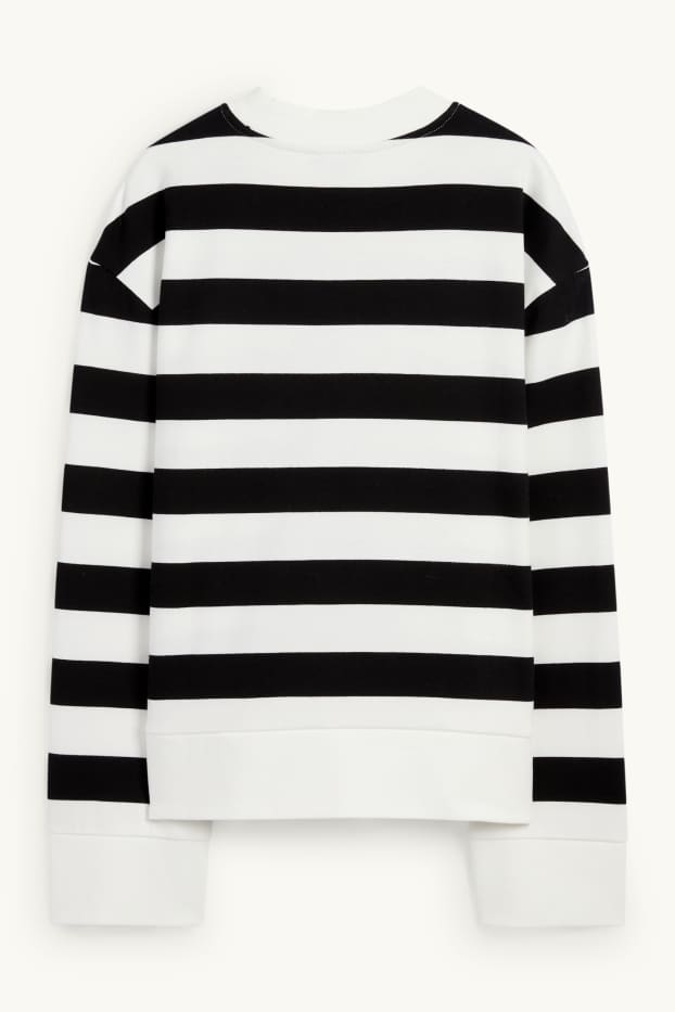 Dona - Dessuadora - de ratlles - negre/blanc