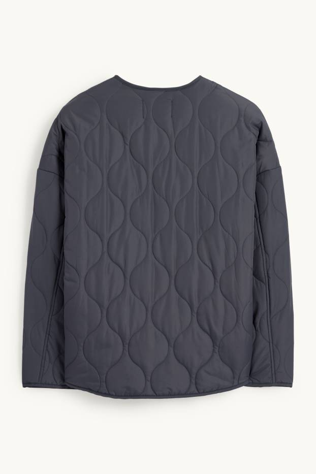 Dona - Jaqueta embuatada - gris fosc