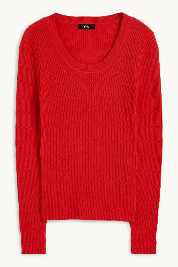 Dona - Jersei - texturat - vermell