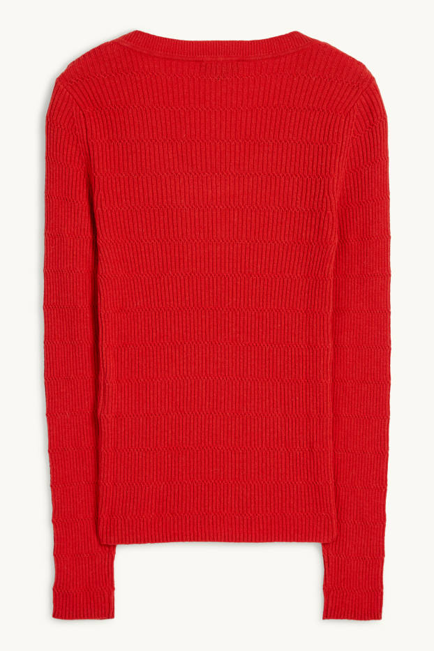 Dona - Jersei - texturat - vermell