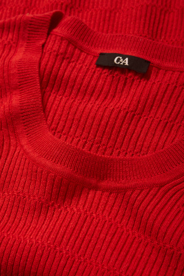 Dona - Jersei - texturat - vermell