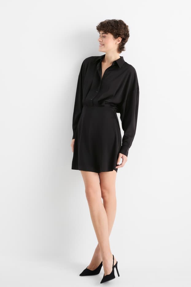 Women - Shirt dress - black