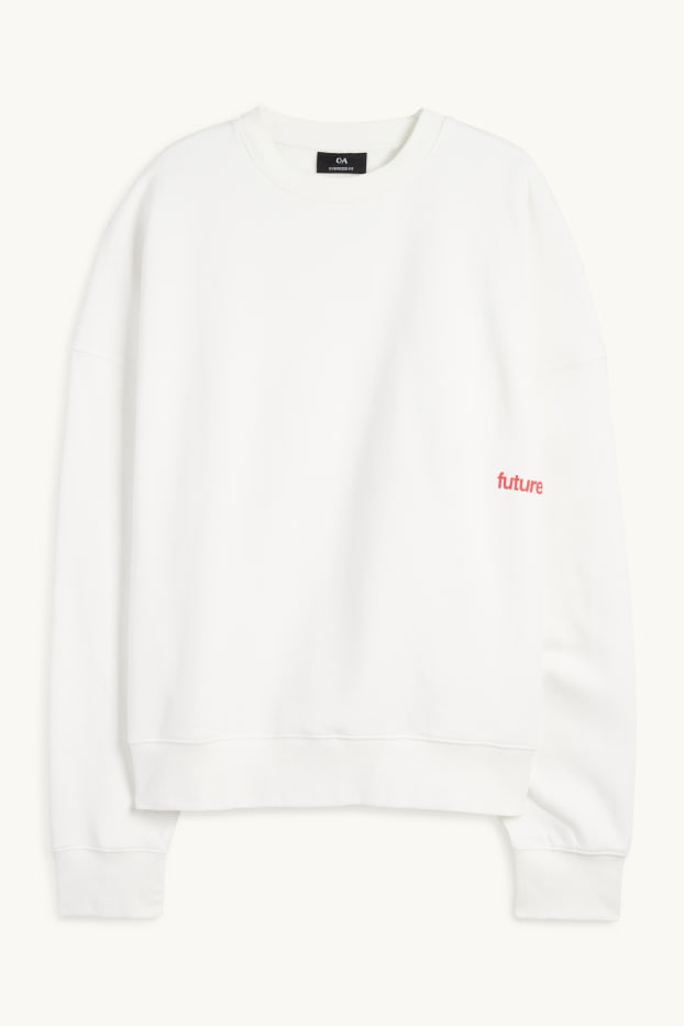 Home - Dessuadora oversized - blanc
