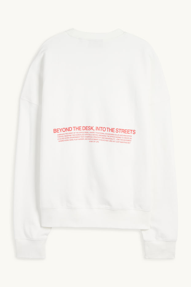 Home - Dessuadora oversized - blanc