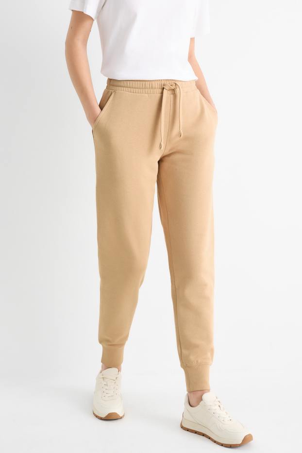 Women - Joggers - beige