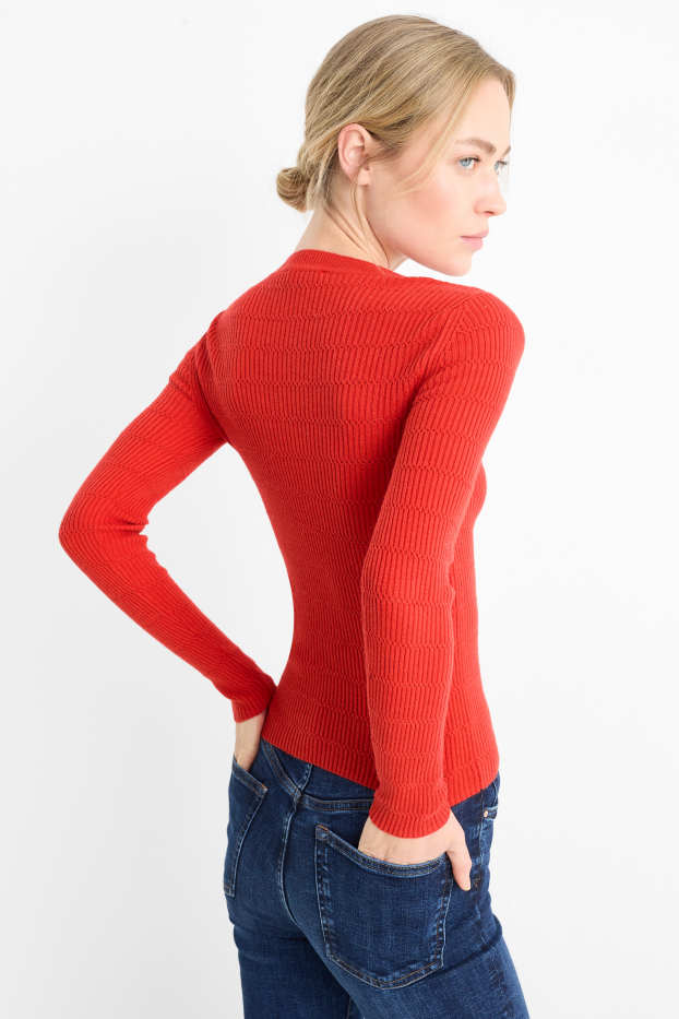 Dona - Jersei - texturat - vermell
