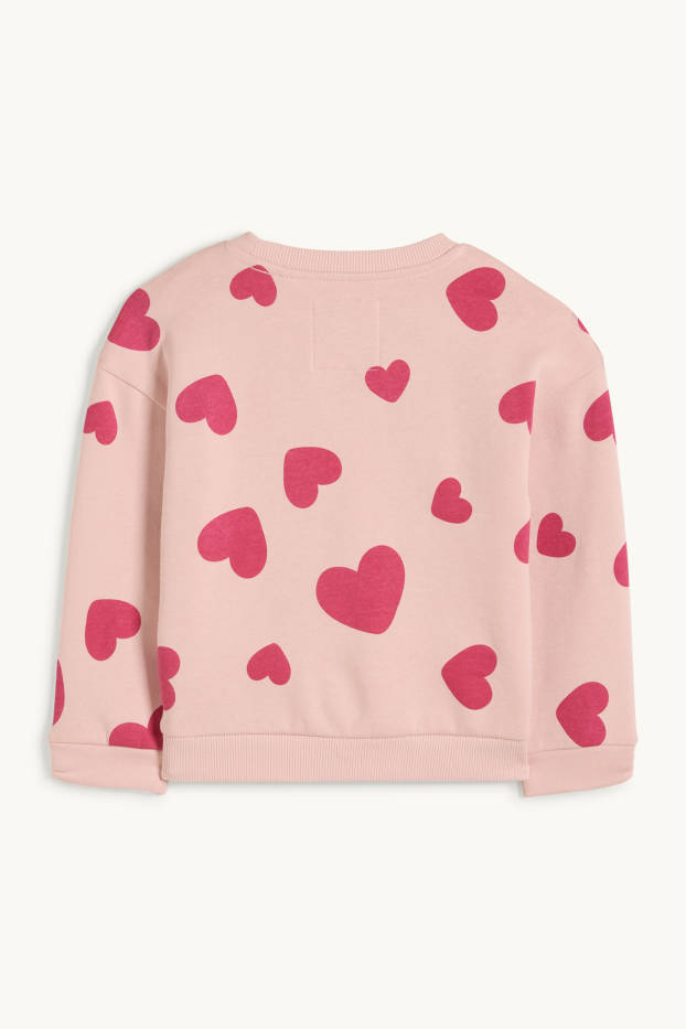 Děti - dívky - Minnie Mouse - mikina - se vzorem - růžová