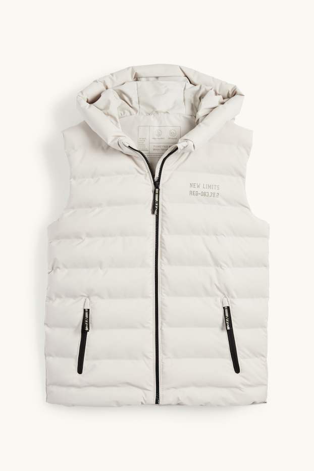 Enfants garçons - Doudoune sans manches à capuche - déperlante - gris