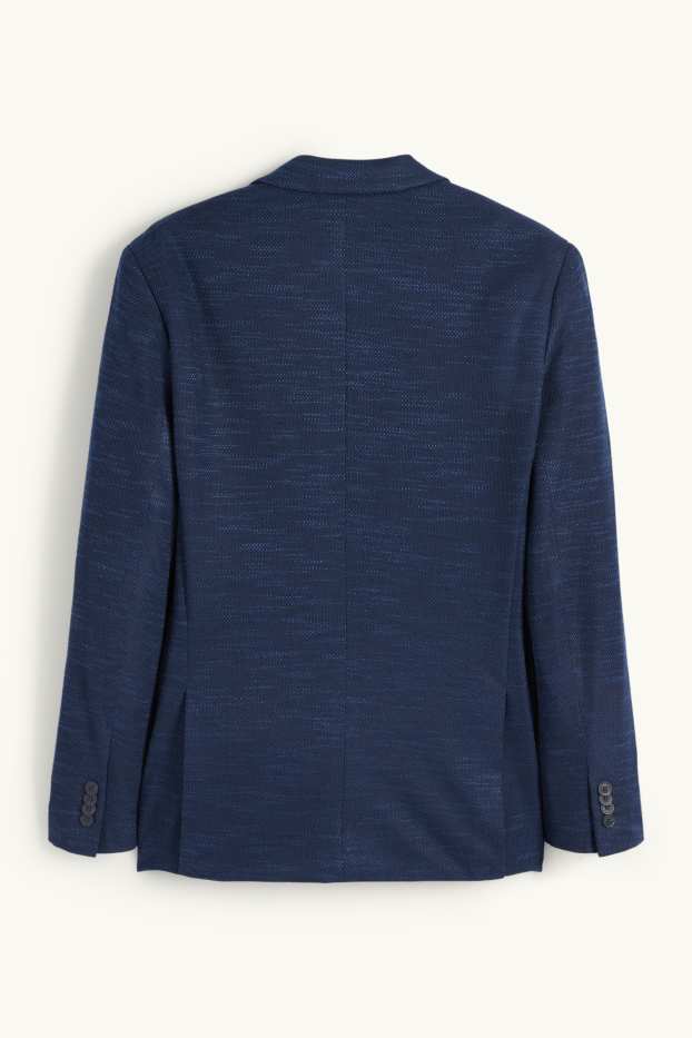 Hommes - Veste - regular fit - Flex - texturé - bleu foncé