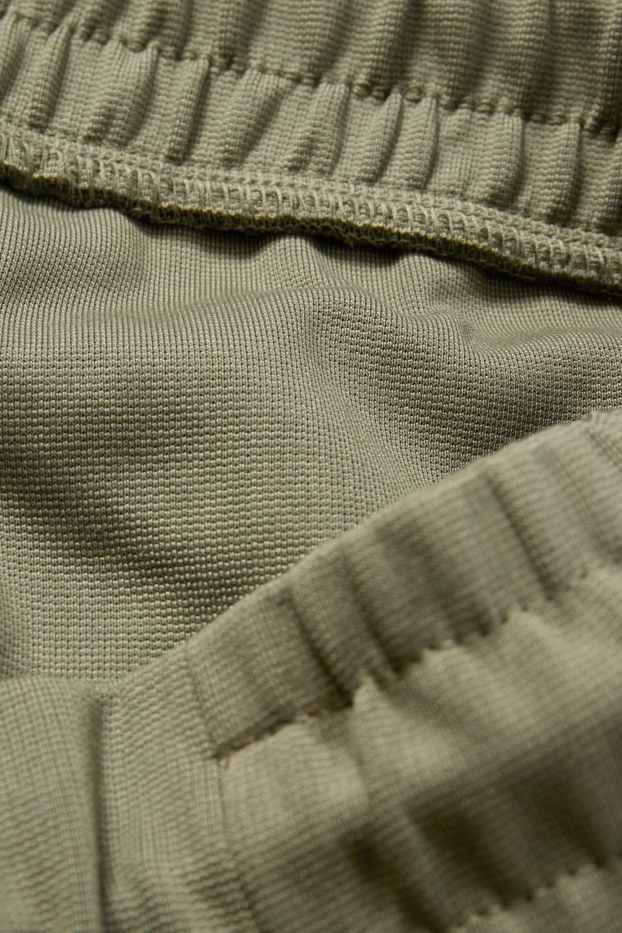 Pánské - Teplákové cargo kalhoty - khaki