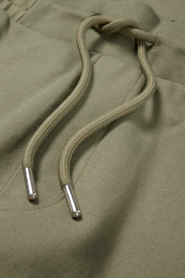 Pánské - Teplákové cargo kalhoty - khaki