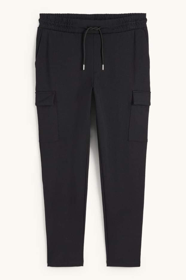 Herren - Cargo-Jogginghose - schwarz