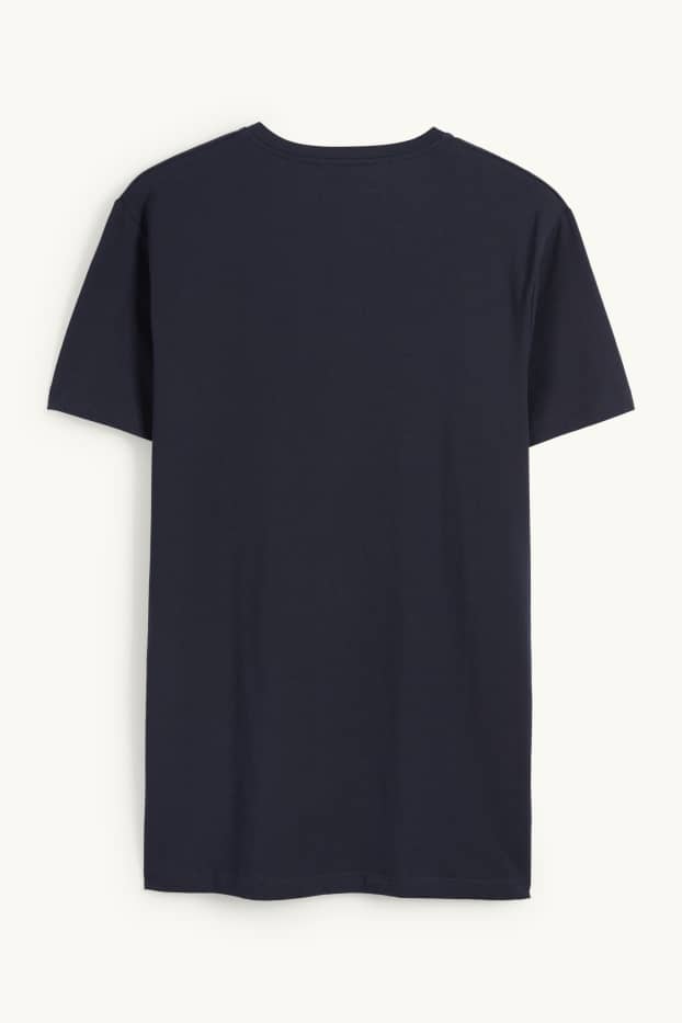Heren - T-shirt - slim fit - Flex - donkerblauw