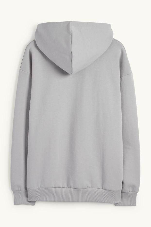 Hommes - Sweat à capuche - gris