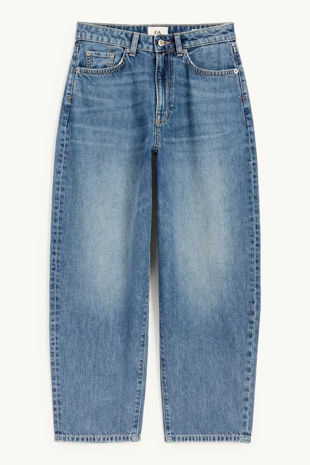 Dona - Barrel jeans - mid waist - texà blau