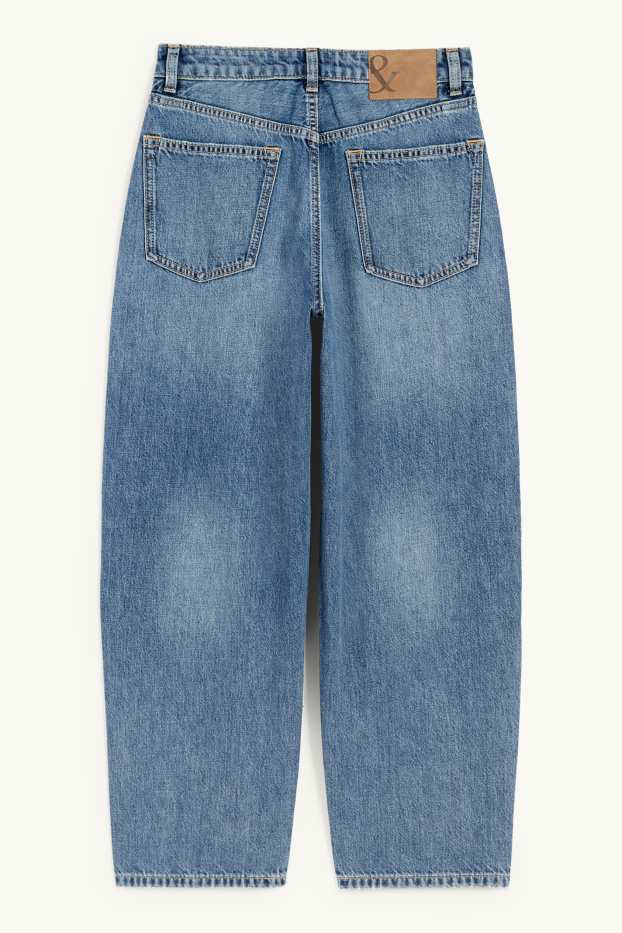 Dona - Barrel jeans - mid waist - texà blau