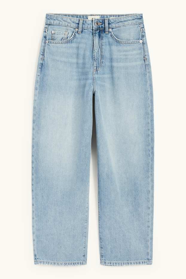 Dames - Barrel jeans - mid waist - jeanslichtblauw