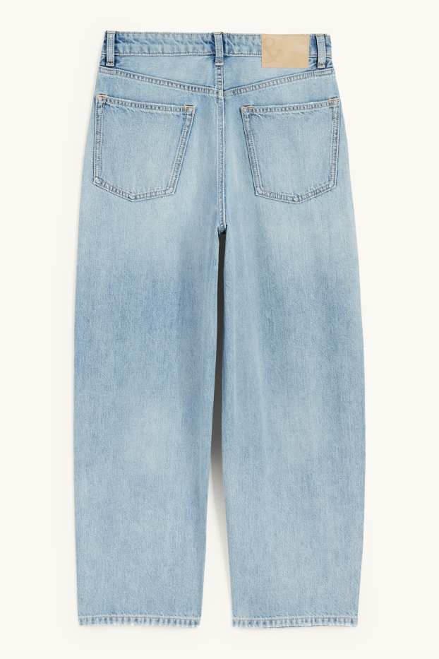 Dames - Barrel jeans - mid waist - jeanslichtblauw