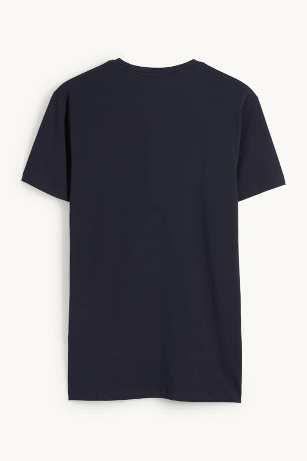 Men - T-shirt - slim fit - Flex - dark blue